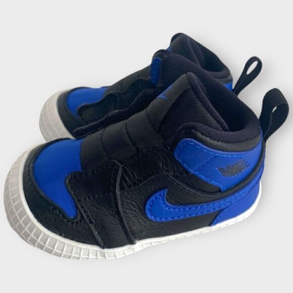 Air Jordan 1 Crib Bootie  Royal 2023 Toddler Shoe Size 3C Blue Black AT3745-007 - Picture 1 of 7